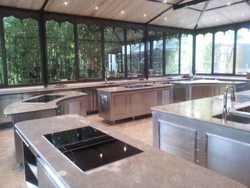 Cucina professionale in acciaio inossidabile - SUR MESURE - FRANCE INOX INDUSTRIE - con isola / su misura