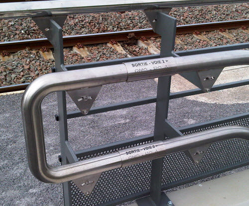 Cartello segnaletico di orientamento - MANCHON BRAILLE - FRANCE INOX INDUSTRIE - fisso / in acciaio inossidabile / in braille