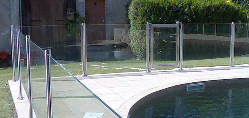 Ringhiera in vetro - SUR MESURE - FRANCE INOX INDUSTRIE - in acciaio inossidabile / in acciaio / a sbarre