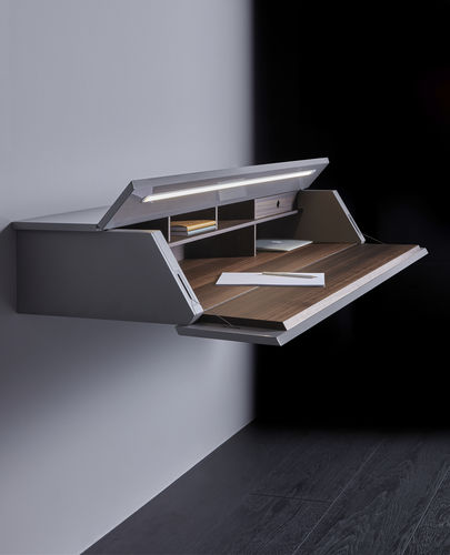 Scrivania da parete - GHOSTWRITER - Acerbis - contemporanea / in legno laccato / dritta