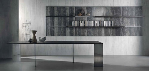 Tavolo contemporaneo - AXIS - Acerbis - in legno / in vetro / con supporto in acciaio