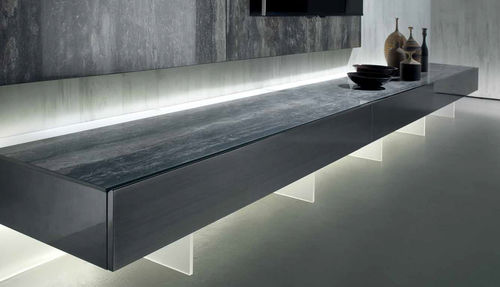 Parete attrezzata TV contemporaneo - N.C. BASE - Acerbis - in legno laccato