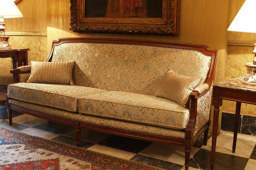 Divano in stile - 3141/1 - Al Cazar Fine Woods - in tessuto / marrone / 2 posti