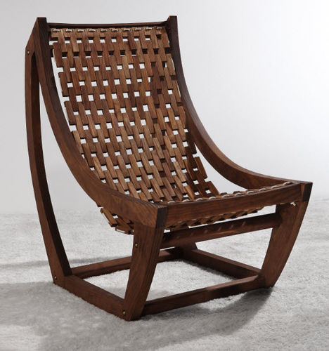 Sedia da giardino contemporanea - 221 P - Al Cazar Fine Woods - in legno / a dondolo / per uso residenziale