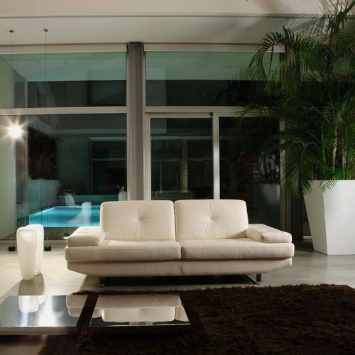 Divano modulare - CALIFORNIA - Alpa Salotti - contemporaneo / in pelle / beige