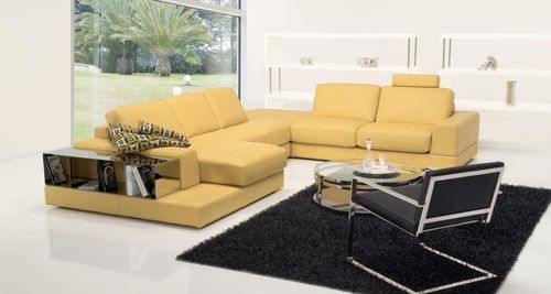 Divano modulare - CITY - Alpa Salotti - contemporaneo / in pelle / reclinabile