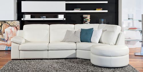 Divano modulare - CASADEI - Alpa Salotti - contemporaneo / in pelle / reclinabile