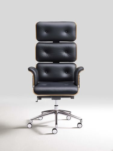 Poltrona direzionale design - ARMADILLO 1 - ALTEK ITALIA DESIGN - in pelle / in ghisa di alluminio / in acciaio
