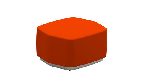 Ottomana contemporanea - AIRWAVE 01 - ALTEK ITALIA DESIGN - in alluminio spazzolato / in MDF / in tessuto