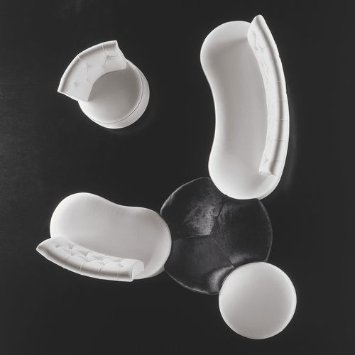 Pouf contemporaneo - GALLERY SHAPED - ALTEK ITALIA DESIGN - in alluminio / in pelle / in laminato