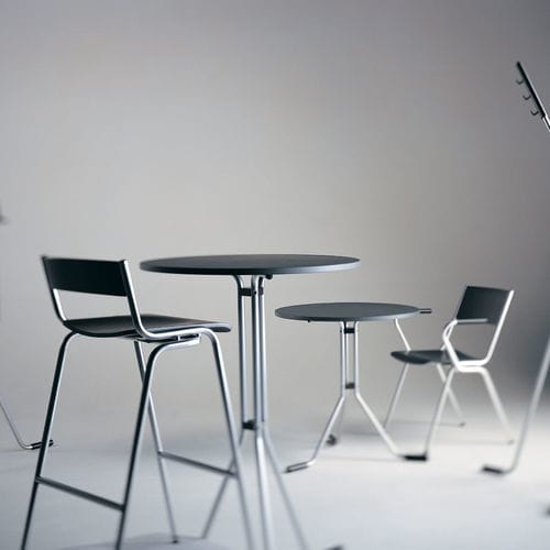 Tavolo alto contemporaneo - VERTIGO LV33 - ALTEK ITALIA DESIGN - in acciaio / con supporto in acciaio / quadrato