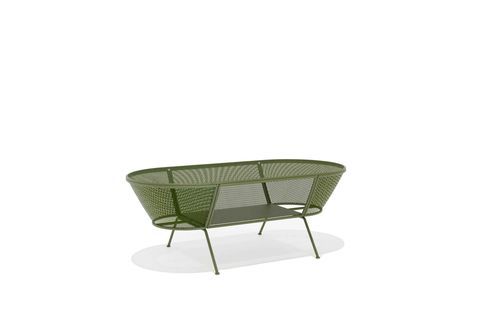 Tavolino basso design industriale - QUIZAS - ALTEK ITALIA DESIGN - in ferro / con supporto in metallo / ovale