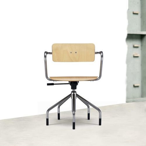 Sedia operativa in alluminio - VERTIGO LV04 - ALTEK ITALIA DESIGN - in cromo / in acciaio / in tessuto