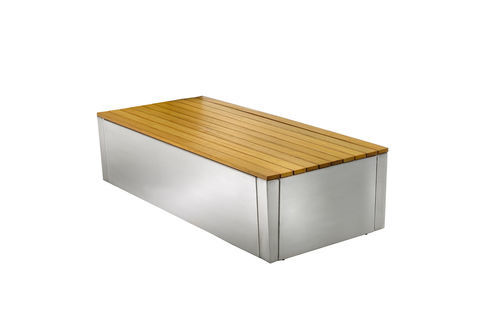 Panca per spazi pubblici contemporanea - GARDA - ALTEK ITALIA DESIGN - in composito / in alluminio / in iroko