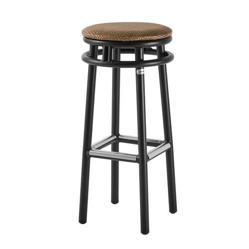Sgabello da bar contemporaneo - TONDO  - Antiga Primo-Secondo & C. - con supporto in alluminio / con 4 gambe / con poggiapiedi