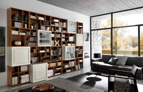 Libreria contemporanea - COMPOSIZIONE 6 VINTAGE - Rossetto Armobil - in legno
