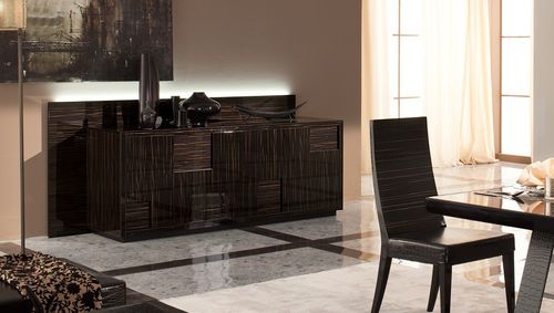 Credenza contemporanea - NIGHTFLY  - Rossetto Armobil - in legno laccato / in ebano