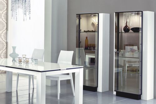 Vetrina contemporanea - DIAMOND - Rossetto Armobil - in vetro / illuminata