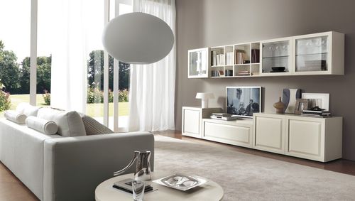 Parete attrezzata TV classico - COMPOSIZIONE 13 VINTAGE - Rossetto Armobil - in legno laccato