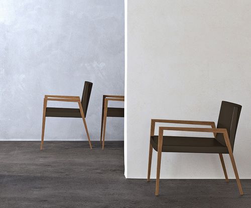 Poltrona contemporanea - LOUNGE - Rossetto Armobil - in noce