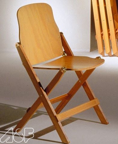 Sedia contemporanea - SAM - Art & Form - in legno / in legno / pieghevole