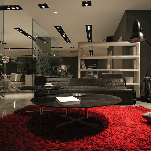 Tavolino basso contemporaneo - SINI - B&T Design - in legno massiccio / in metallo verniciato / rotondo