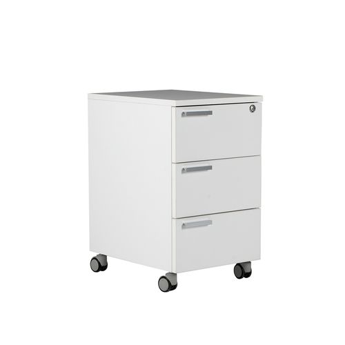 Cassettiera per ufficio in metallo - KESON - B&T Design - 3 cassetti / con rotelle / a chiave
