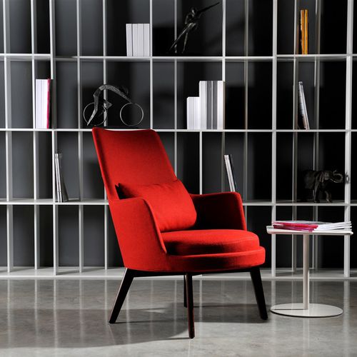 Poltrona visitatore contemporanea - LOOP - B&T Design - in ecopelle / in pelle / in tessuto
