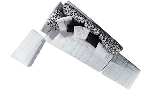 Divano letto - QUADRANGOLO - Biesse - contemporaneo / bianco / nero
