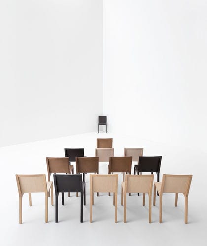 Sedia contemporanea - FOGLIA - Billiani - da interno / in rovere / in legno laccato