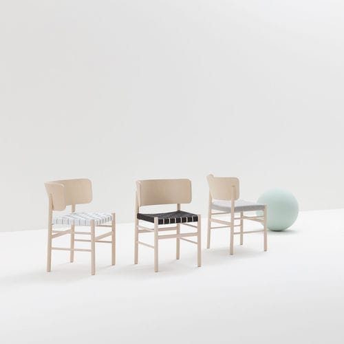 Sedia contemporanea - FRATINA - Billiani - da interno / in frassino / in tessuto