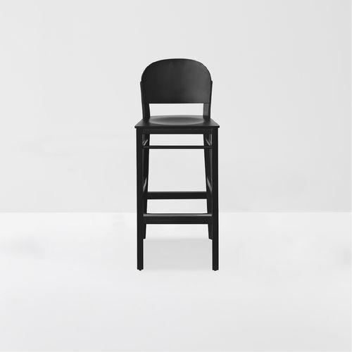 Sedia alta contemporanea - ALOE - Billiani - da interno / in legno laccato / in legno tinto