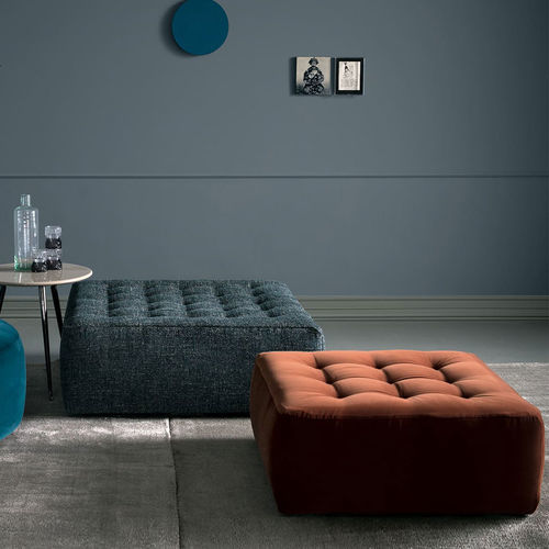 Ottomana chesterfield - Button - Bodema - in tessuto / in pelle / quadrata
