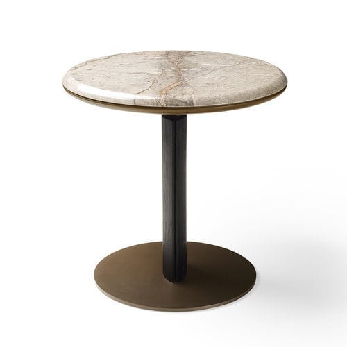 Tavolo d'appoggio contemporaneo - Sound - Bodema - in legno / in marmo / con supporto in metallo