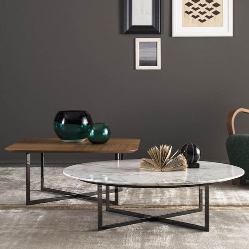 Tavolino basso contemporaneo - Profile - Bodema - in legno / in marmo / con supporto in metallo