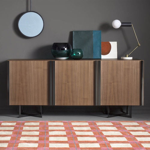 Credenza contemporanea - Profile  - Bodema - in noce / in metallo / con ante battenti