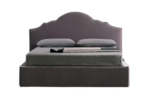 24KF Testiera Imbottita In Lino Per Letto King Size – Design Trapuntato Con Bottoni, Struttura In Legno Massello, Colore Granito, Facile Montaggio