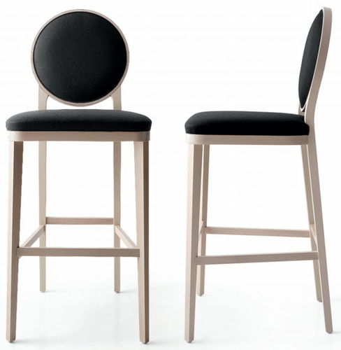 Sedia alta classica - PLAZA - Bross Italia - in legno massiccio / imbottita / per uso contract
