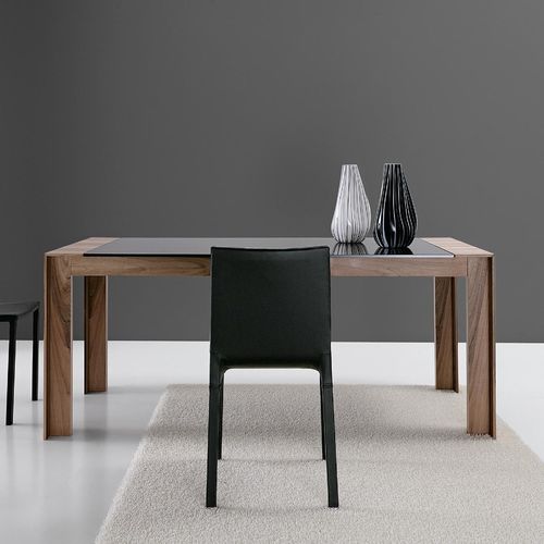Tavolo contemporaneo - PLANO - Bross Italia - in rovere / in noce / con supporto in legno