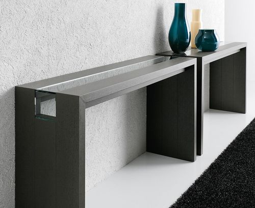 Consolle contemporanea - RITZ - Bross Italia - in vetro / in rovere / in noce americano