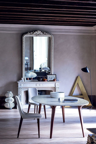 Sedia contemporanea - ASCOT - Bross Italia - da interno / in tessuto / in legno