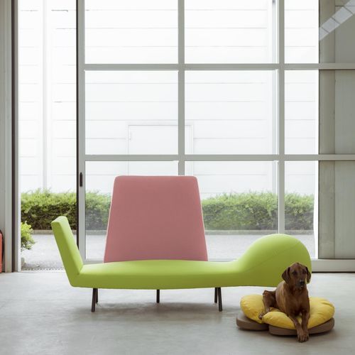 Letto da giorno contemporaneo - Canispè - Campeggi - in ecopelle / in acciaio / con supporto in acciaio verniciato