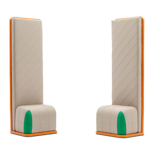 Poltrona contemporanea - Twin - Campeggi - in tessuto / in metallo verniciato / con schienale alto