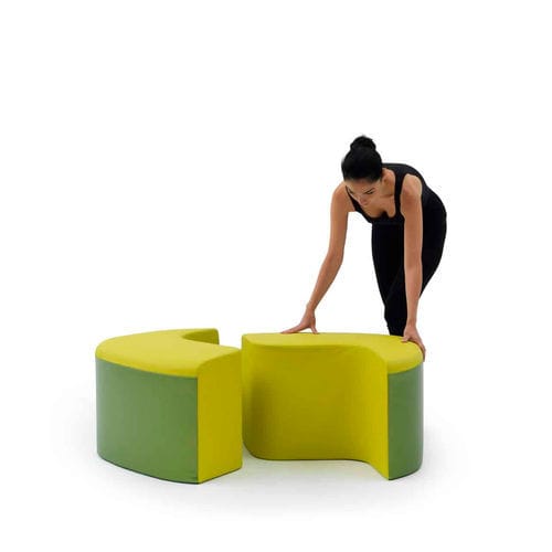 Pouf contemporaneo - Gilbert & George - Campeggi - in tessuto / altre forme / modulare