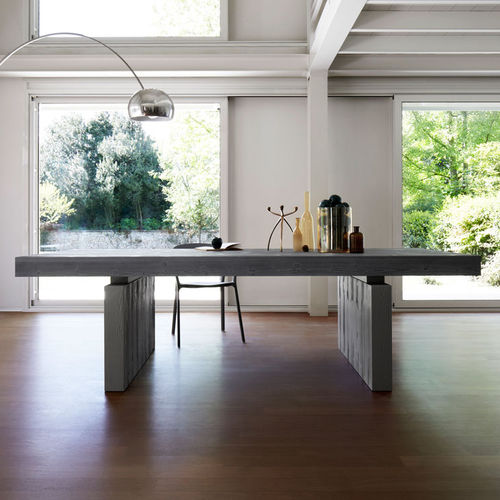Tavolo contemporaneo - BIG - Capo D'Opera Home - in legno laccato / rettangolare / grigio