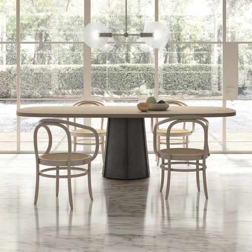 Tavolo contemporaneo - DEVILLE - Capo D'Opera Home - in rovere / con supporto in calcestruzzo / rettangolare