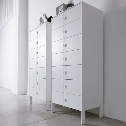Cassettiera contemporanea - ANOTHER DAY - Capo D'Opera Home - in metallo laccato / bianca