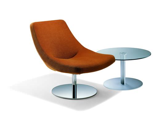 Chauffeuse contemporanea - SURF - Casprini Gruppo Industriale - in tessuto / con base centrale / girevole