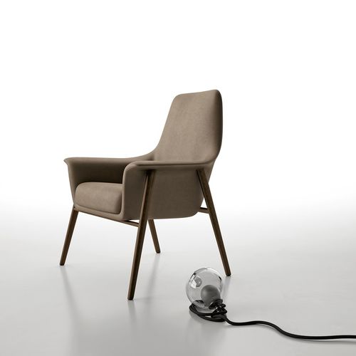 Poltrona design scandinavo - DAFNE - Dall'Agnese - in pelle / in ecopelle / in tessuto