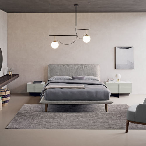 Letto matrimoniale - EXTRA - Dall'Agnese - contemporaneo / imbottito / con testiera